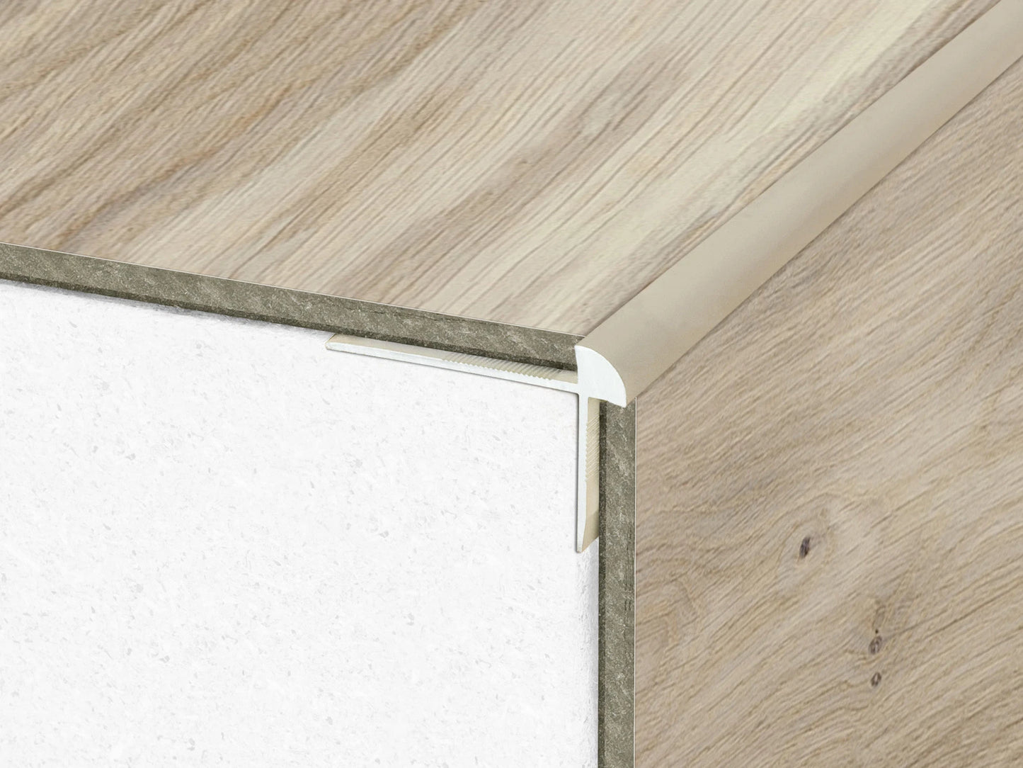 LVT 5mm Stair Nosing Aluminium Outer Corner Vinyl Flooring Edge Profile C29 Trim