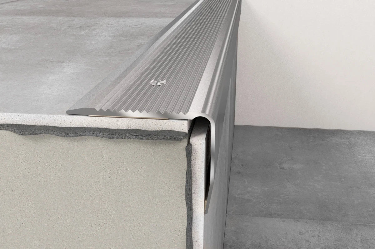 Aluminium Stair Nosing Anodised Edge Trim Step Nose Edging 2.40 m / 94.49in long