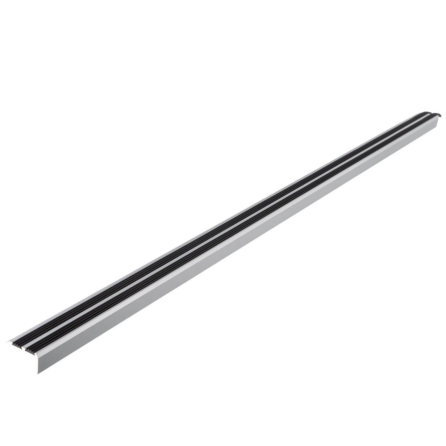 Aluminium Stair Nosing Edge Trim Step Nose Edging Nosings Carpet Black/Silver UK