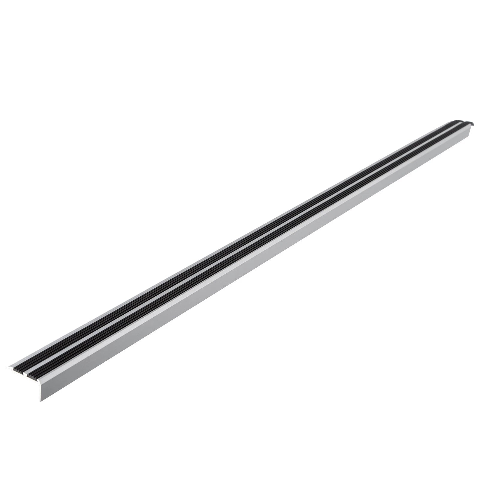 Aluminium Stair Nosing Edge Trim Step Nose Edging Nosings Carpet Black/Silver UK