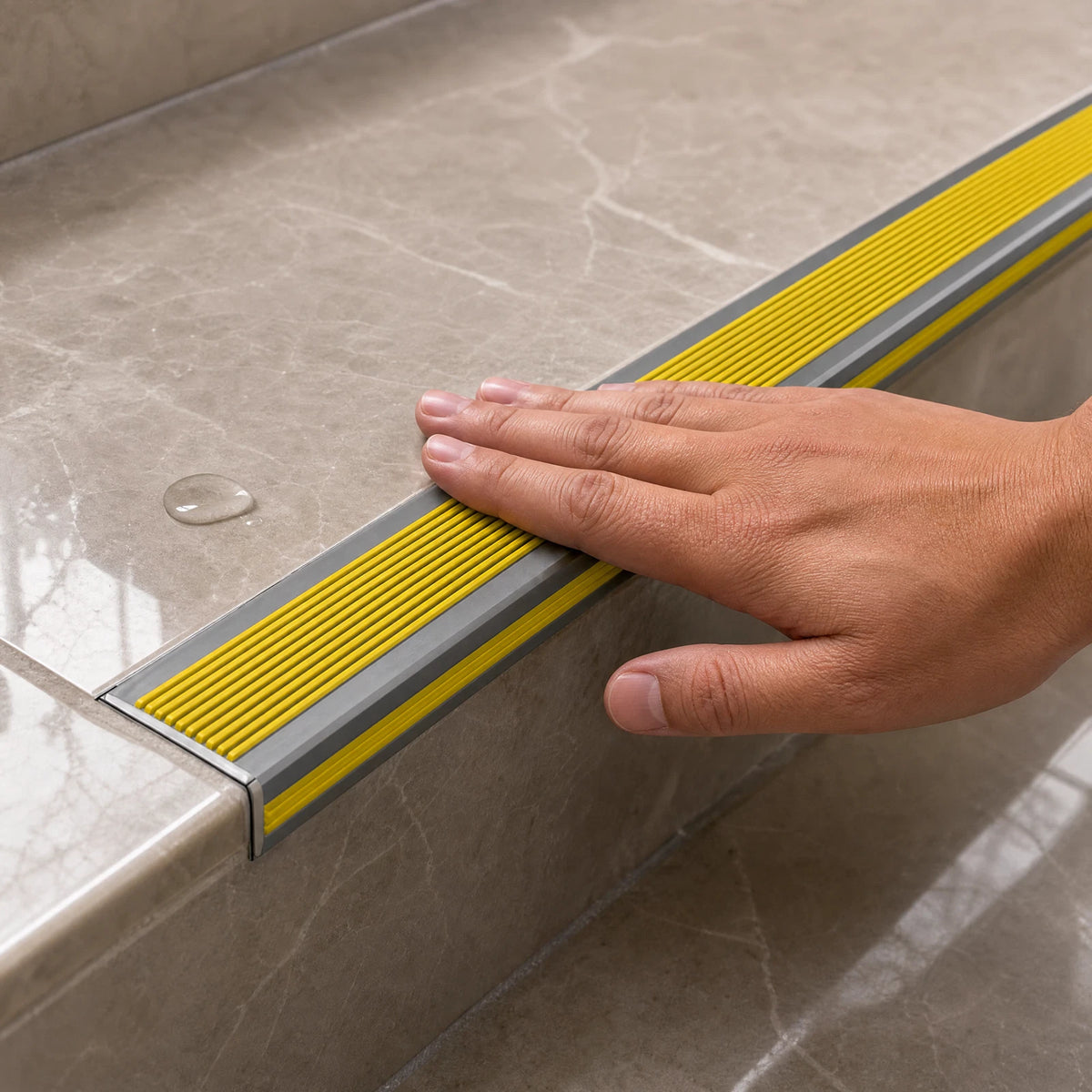Self Adhesive Stair Edge Protector Anti Slip PVC Stair Nosing, for Tile Steps