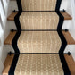 Herringbone Stair Runners Beige Black Border Very Long Dark Border Carpet Rugs