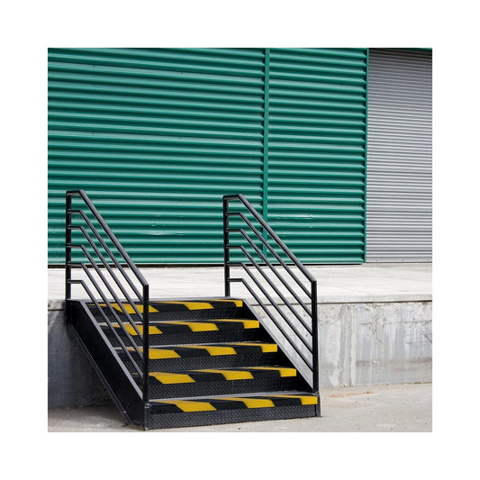 Stair Nosing GRP Black/Yellow 1.5m x55mm Anti-Slip DDA Compliant Chamfered Edge