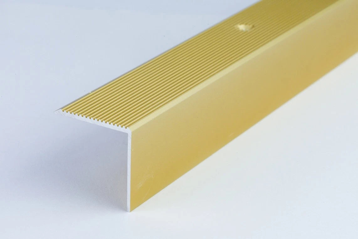 STAIR NOSING ANODISED ALUMINIUM ANTI NON SLIP EDGE TRIM 30 x 30 mm - 0.9M 35.43"