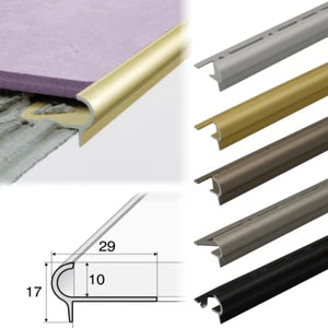 2.5m ROUNDED STAIR NOSING EDGE TRIM STEP NOSE EDGING NOSINGS FOR TILES A80