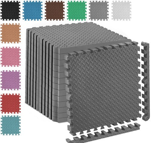 EVA INTERLOCKING FLOOR MATS SOFT FOAM GYM FLOORING MAT YOGA TILES 25 MM 60x60CM