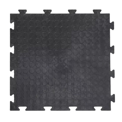 Interlocking Garage Flooring Tiles Heavy Duty 12mm Thick Workshop Floor PVC Gym