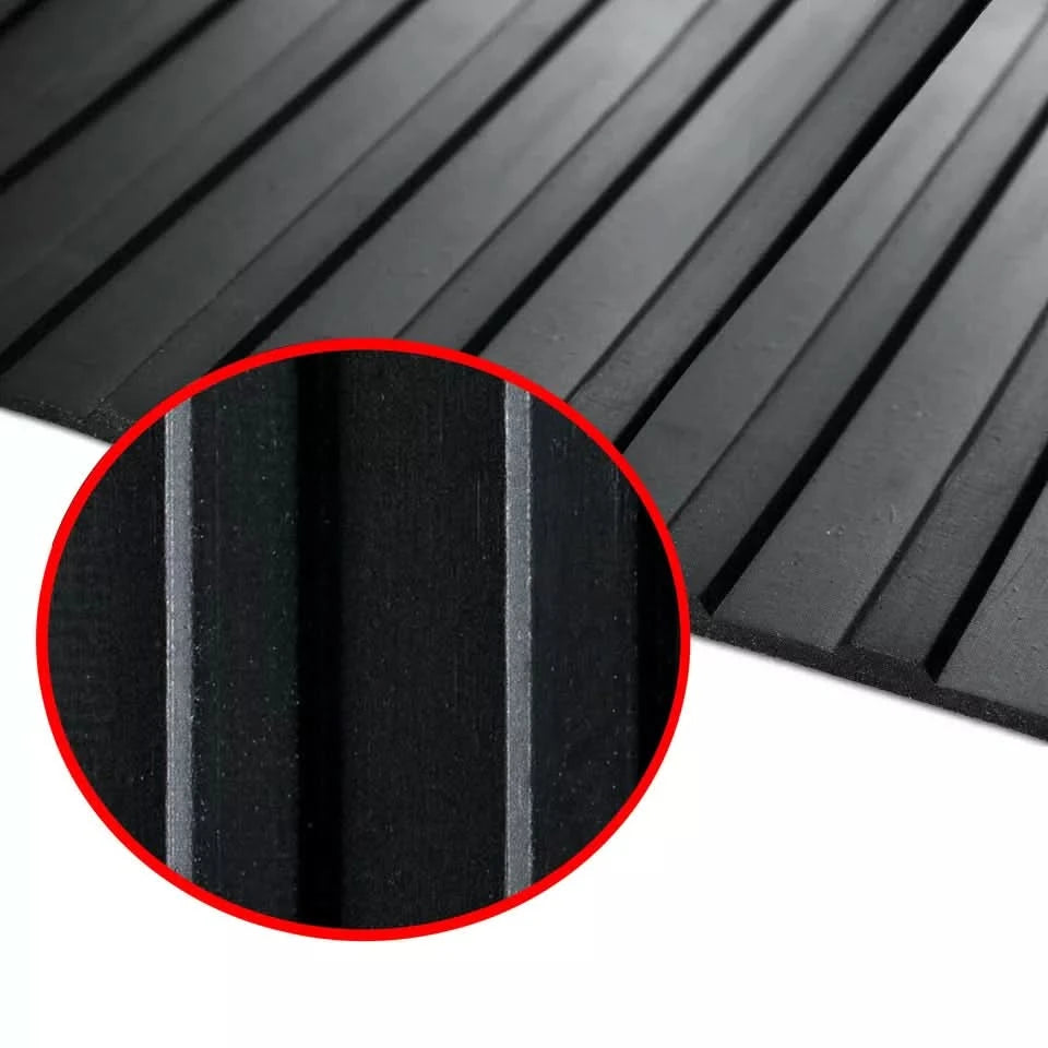 Non-Slip Rubber Sheet Garage Flooring Matting Solid Sheeting 1.2m Wide & 3mm Thick | Wide Rib Sheet