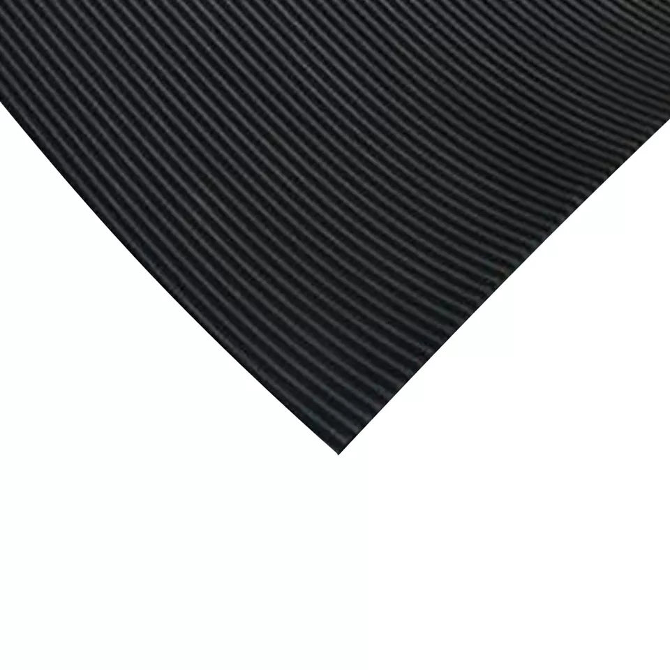 Fine Rib Rubber Sheet Matting Garage Flooring Sheeting Anti-Slip 3mm Thick and 1 Meter Wide