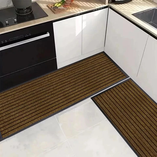 Non-Slip Kitchen Runner Rug Anti Fatigue Floor Carpet Runners Washable Door Mats | Set Of 2 - (40x60 & 60x90 cm)