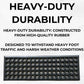 Rubber Safety Stair Tread Mat, Heavy Duty, Non-Slip, Anti-Fatigue 75 cm x 25 cm