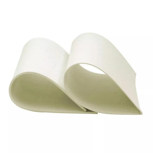 Food Grade Solid Rubber Sheet Sheeting Matts, 3mm Thickness & Various Sizes Off White