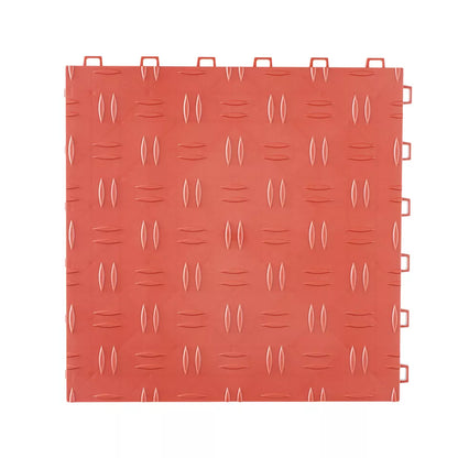 Garage Tiles Interlocking 12x12 in 25 Pack Garage Flooring Tiles Red