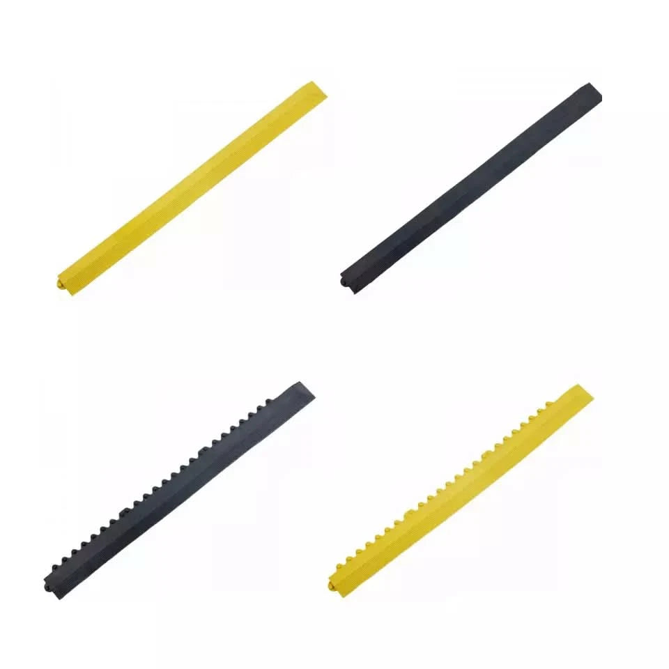 Interlocking Rubber Gym Mat Floor Tiles | Edge Strips