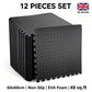 12Mats EVA INTERLOCKING FLOOR MATS SOFT FOAM GYM FLOORING MAT YOGA TILES 60x60CM