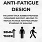 Rubber Safety Stair Tread Mat, Heavy Duty, Non-Slip, Anti-Fatigue 75 cm x 25 cm