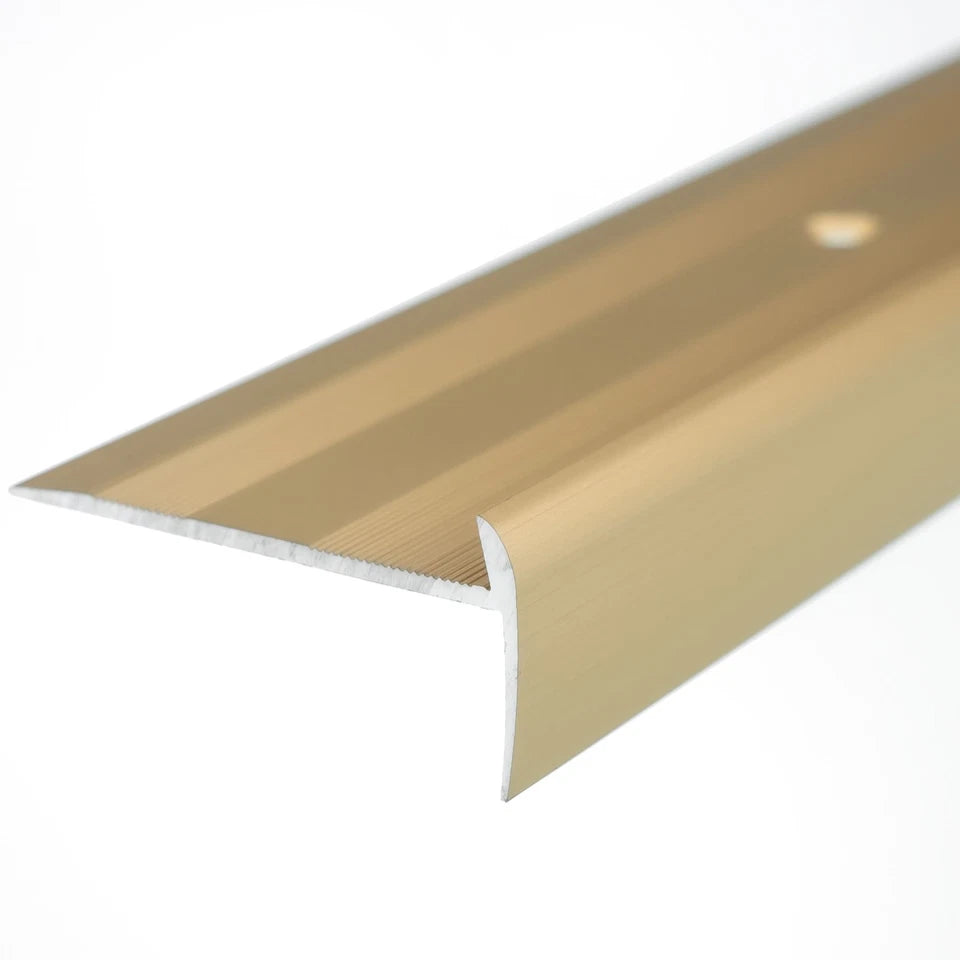 Edge Vinyl Profile Trim LVT C27 900x44mm Anodised Aluminium Stair Nosing