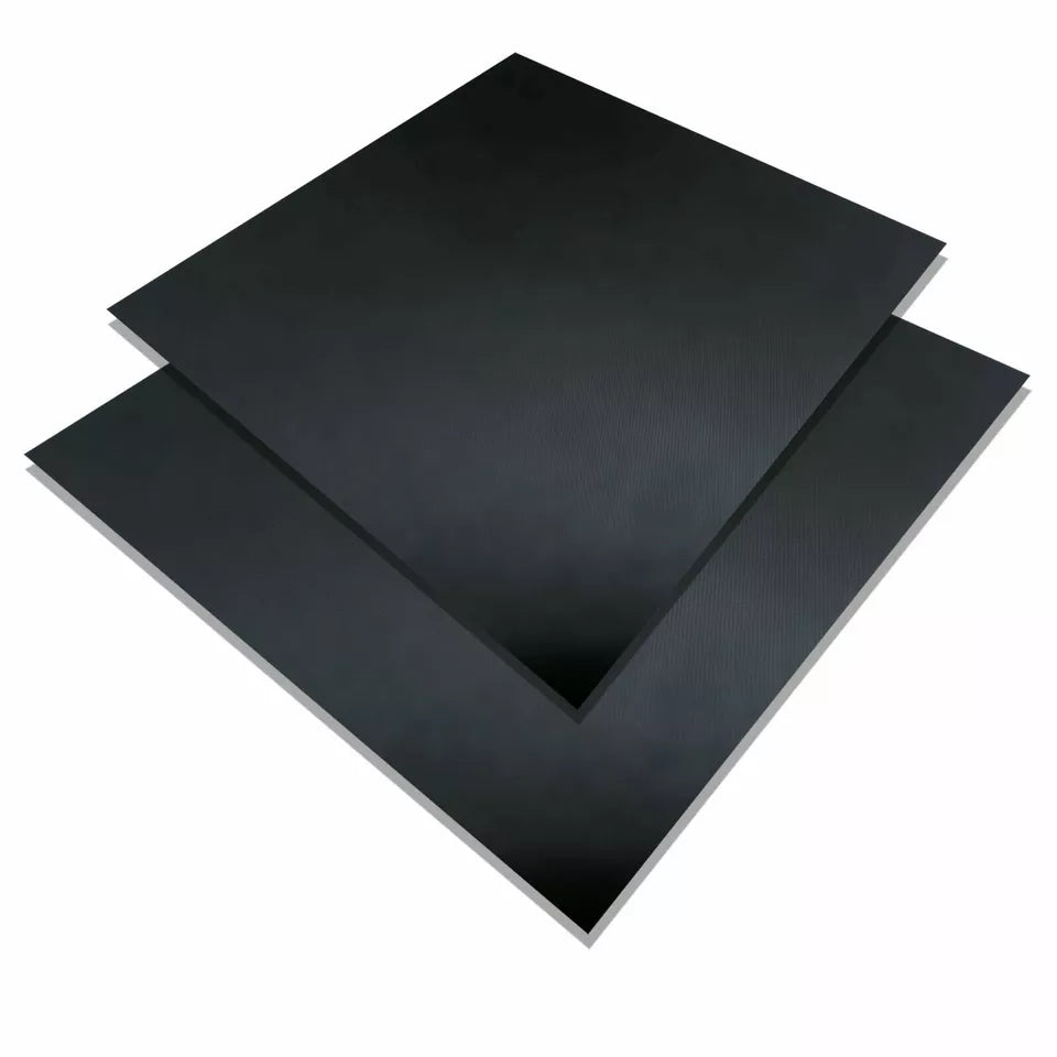 EPDM Solid Rubber Sheet Mats Flooring Sheets in Black Colour, 2mm Thickness & Various Sizes