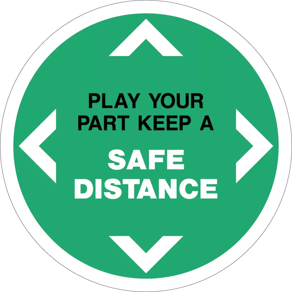 Anti-Slip Green Safety Floor Graphics