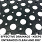 Rubber Door Mat Heavy Duty - Drainage Holes - 12mm Thick - 40cm x 60cm Non-Slip