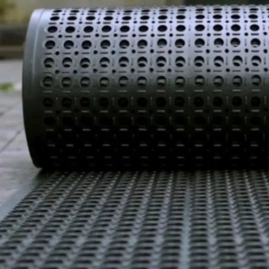 Rubber Mat Router Heavy Duty Hollow Rubber Mat 10m x 90cm Anti Slip Roll – Rubber Fit Floors