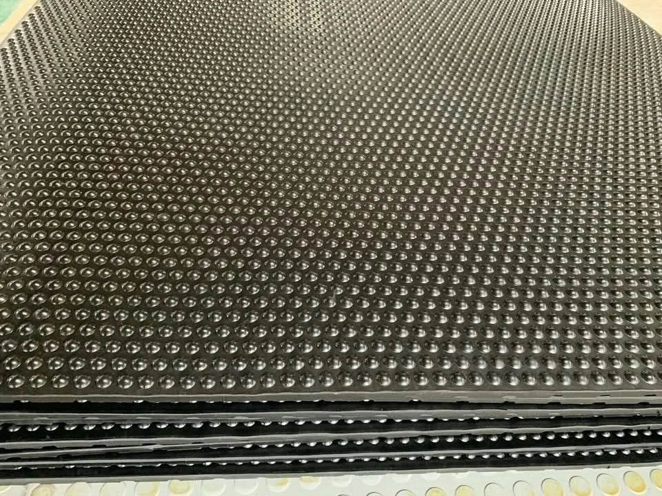 Rubber Floor Gym mats, Commercial Flooring 18mm(6ftx4ft) Foot Bubble Top Pattern