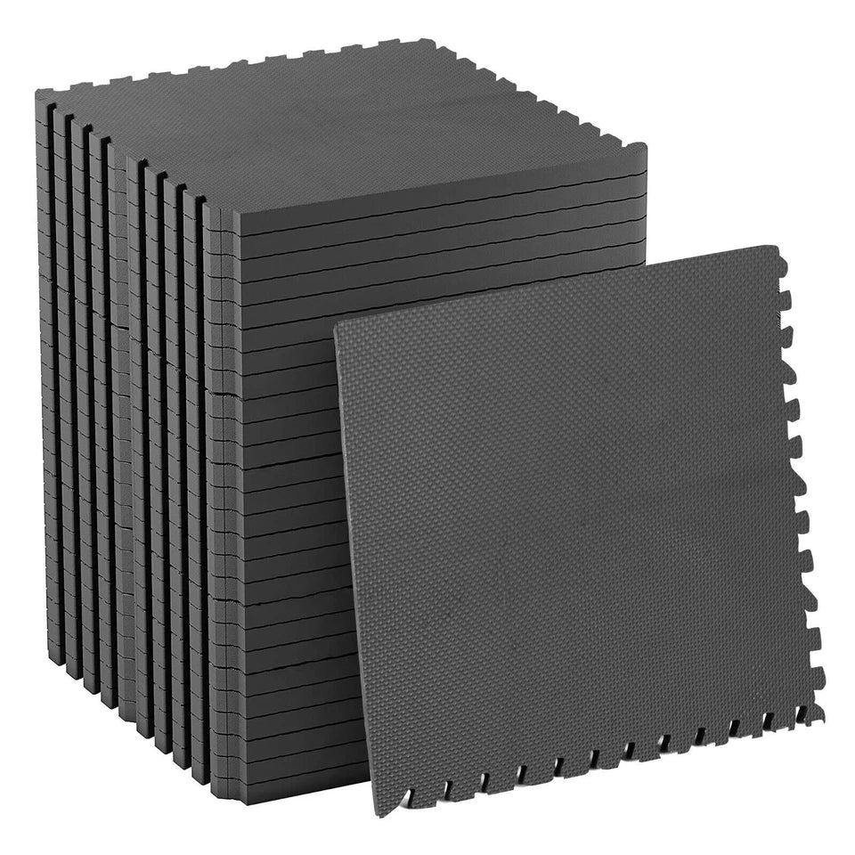 12Mats EVA INTERLOCKING FLOOR MATS SOFT FOAM GYM FLOORING MAT YOGA TILES 60x60CM