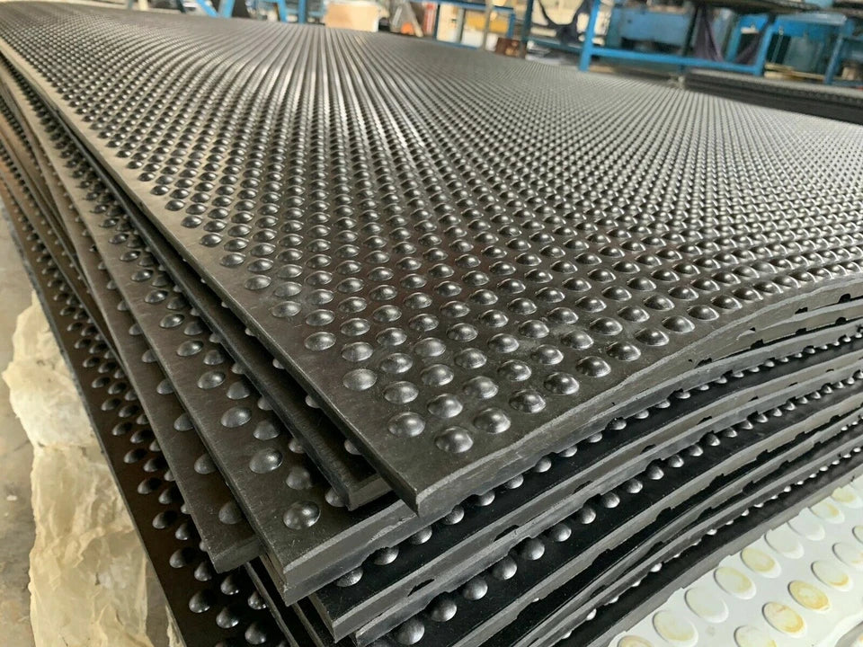 Rubber Floor Gym mats, Commercial Flooring 12mm(6ftx4ft) Foot Bubble Top Pattern