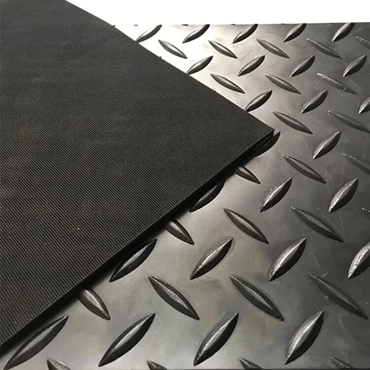 Rubber Flooring Matting Diamond Roll Heavy-Duty Non-Slip Garage Van Shed Car